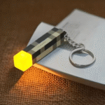 LED Minecraft torch keychain